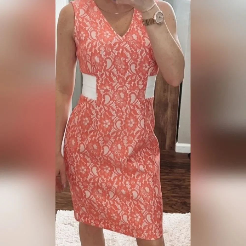 BRAND NEW WORTHINGTON WOMEN'S LACE FLORAL PRINT SHEATH DRESS
